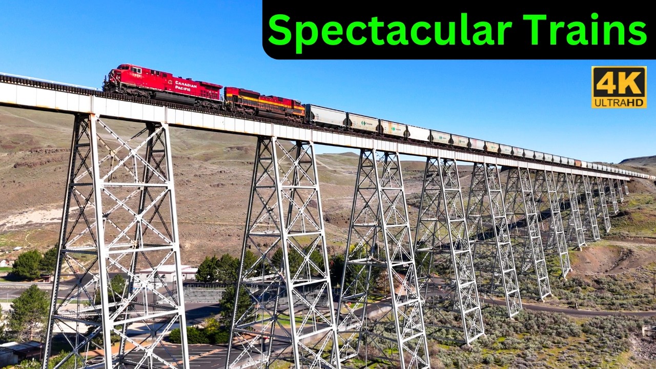 Spectacular Trains in 7 Western States (4K) | The Best Trains of 2024