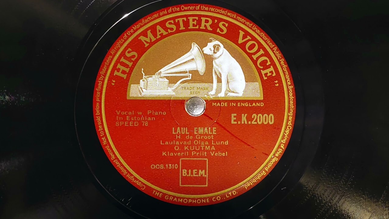 Olga Lund & O. Kuutma - Laul Emale (1939)
