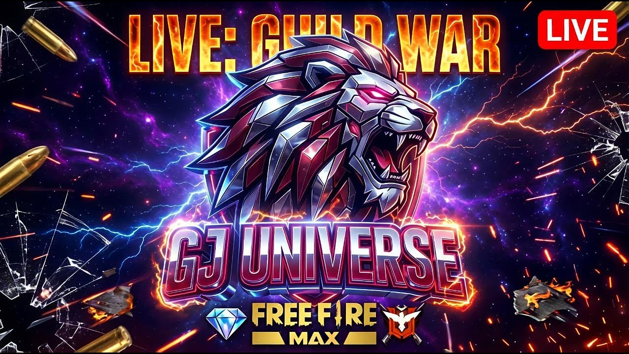 FREE FIRE LIVE WITH GJ UNIVERSE