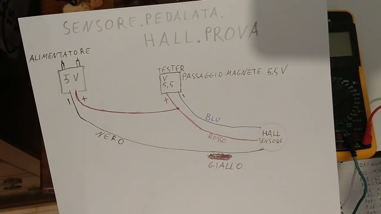 sensore pedalata hall