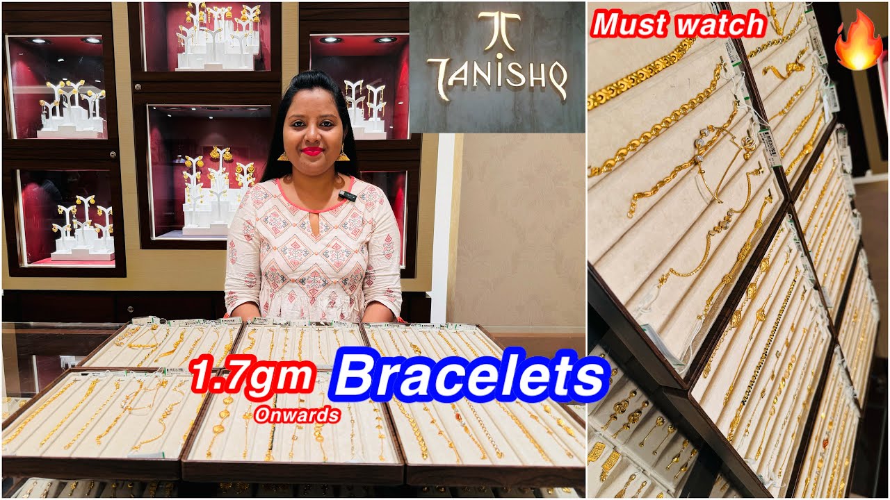 🔥Just 1.7gm onwards light wt Bracelets collections part -1 from Tanishq |2024 Gold bracelet designs