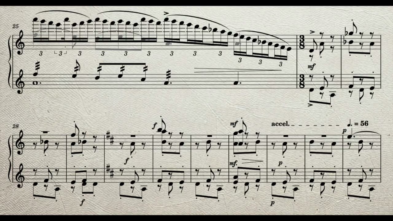 Prokofiev: String Quartet No.2, 2nd Movement (Solo Piano Reduction)