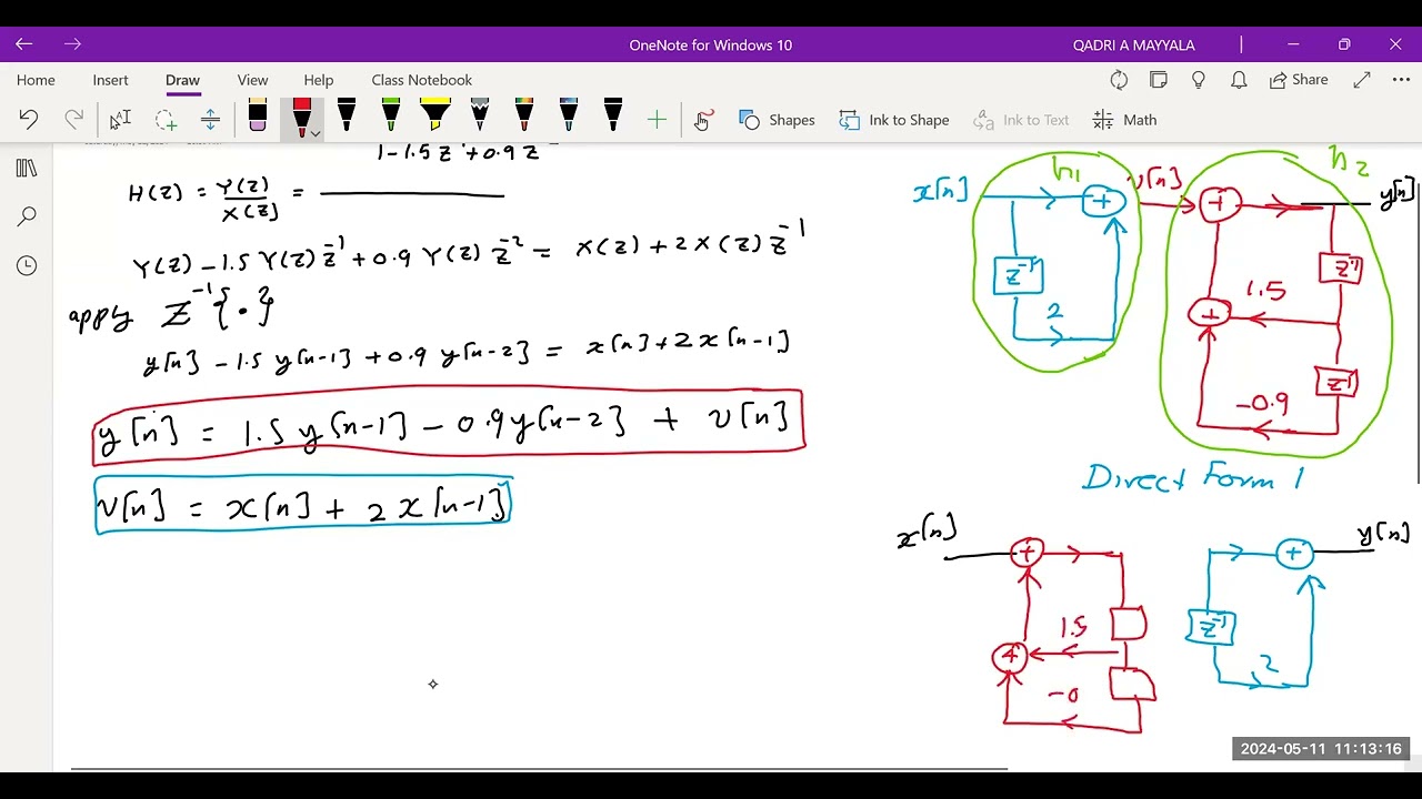 ENCS4310: Examples of Direct Form I and II + Sampling Continuous-time signals