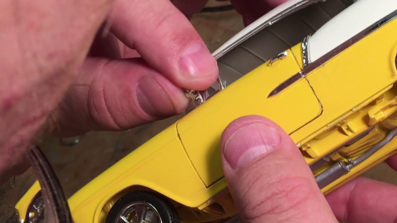 Pinning door handles  mirrors and other exterior details to model cars