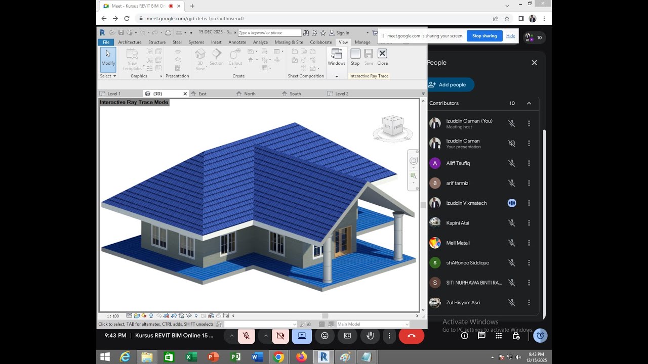 Kursus Sijil REVIT BIM MEP & Architecture Training Course Malaysia - Kursus Revit Online DEC 2025 P1