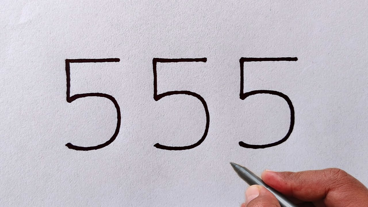 How to draw cat from number 555 | Cat drawing easy tutorial | number drawing