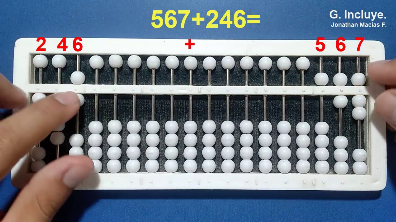 03 sumas en el ábaco
