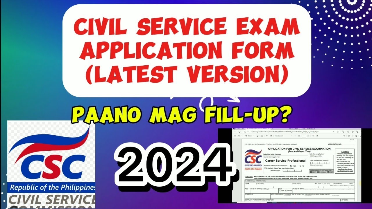 CSC FORM 2024, how to fill up