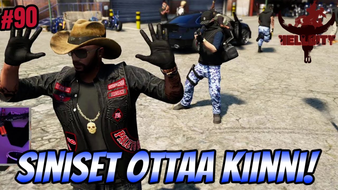#90 Siniset ottaa kiinni! | #HellCityrp