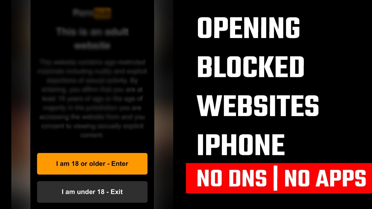 Open blocked websites on iPhone Safari, NO DNS or Apps