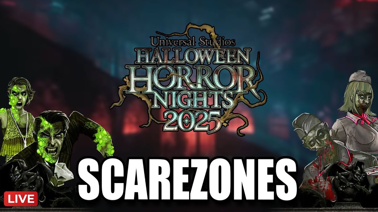 Halloween Horror Nights 2025 Scarezones Update | HHN 34 LIVESTREAM