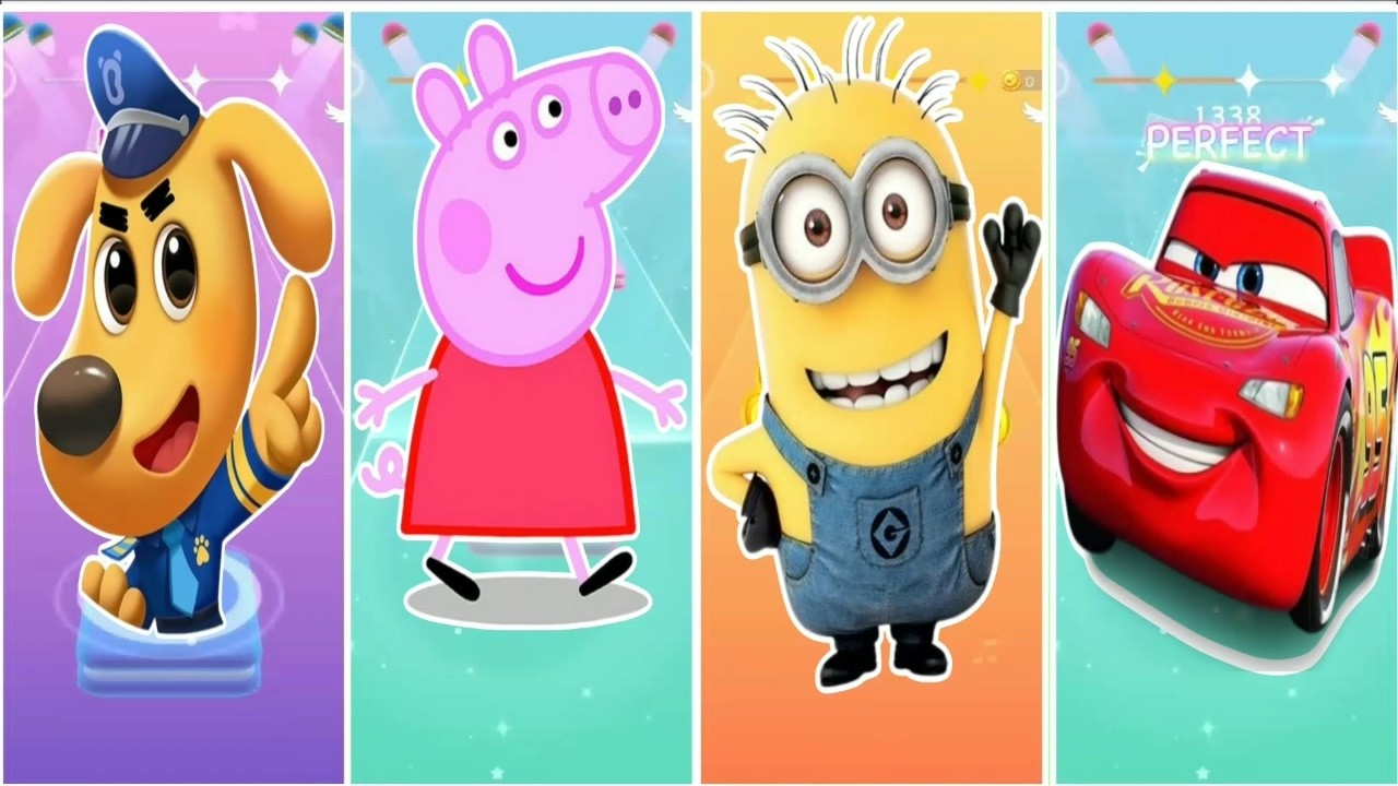 Sherif labrador vs Peppa pig vs Minions vs Mcqueen