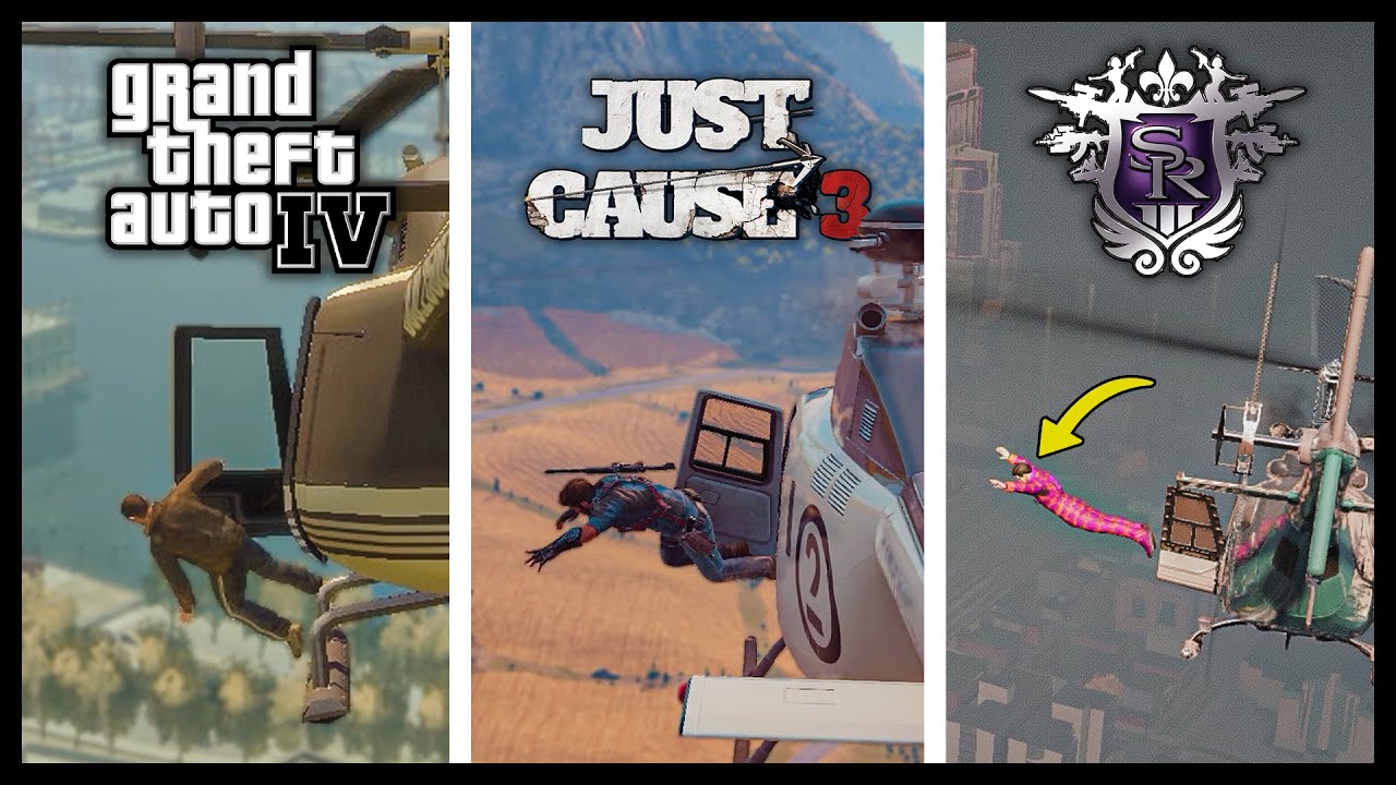 Jumping Out Of a MOVING HELICOPTER in 10 OPEN-WORLD Games (2002-2022)
