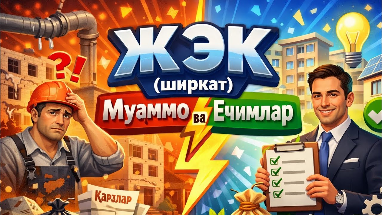 ЖЭК (ШИРКАТ) МУАММОЛАРИ ВА ЕЧИМЛАР. (савол-жавоб)