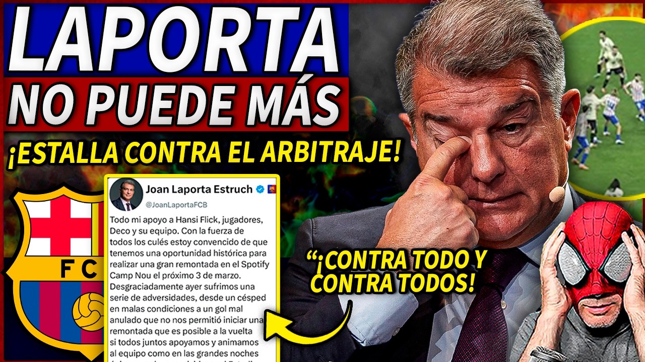 😱¡LAPORTA NO AGUANTA MÁS y ESTALLA tras el ESCÁNDALO contra el ATLÉTICO! (NO DA CRÉDITO)
