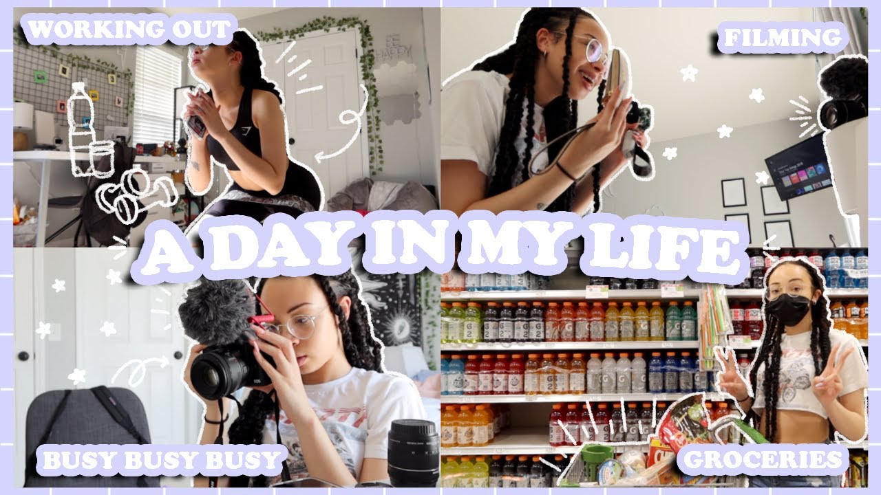 vlog: spend a day with me! | *filming, grocery shopping, working out & more!* | aliyah simone