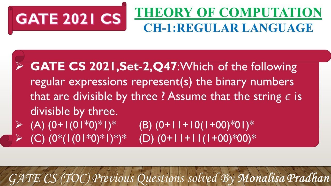 GATE CS 2021,Set-2,Q47:Which of the following regular expressions represent(s) the binary numbers