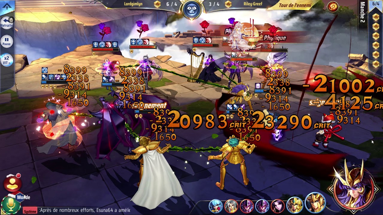 Saint Seiya awakening - Aphrodite RC vs Evil Saga