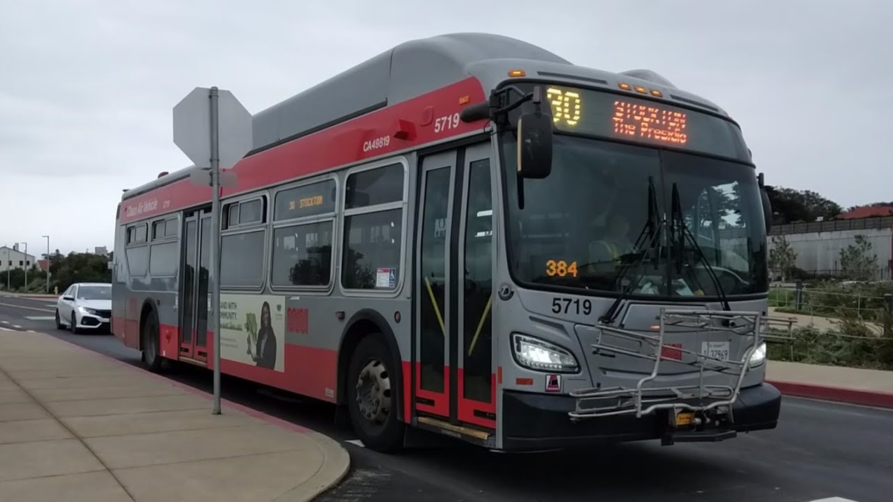 SF Muni 2018 New Flyer XT40 #5719 on Route 30 Stockton