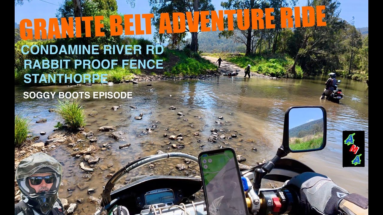 GRANITE BELT ADVENTURE RIDE, p1 - CONDAMINE RIVER RD, RABBIT PROOF FENCE, STANTHORPE.