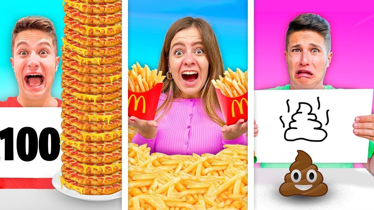 3 CHALLENGE LA SFIDA DEI 100 STRATI CON NINNA E MATTI *CIBO CHALLENGE*