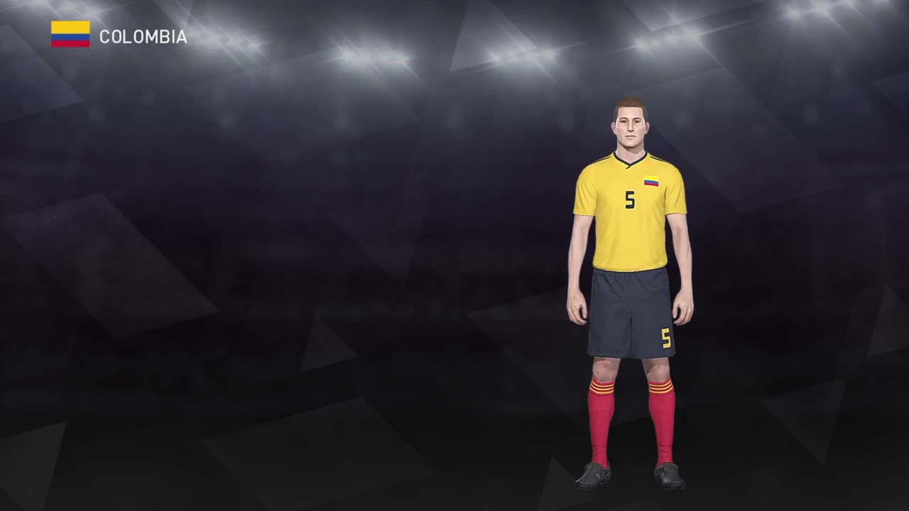 Pes 2018   Selección Colombia Uniforme Local Rusia 2018