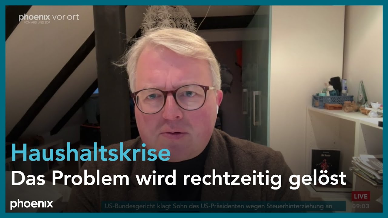 phoenix tagesgespr&auml;ch mit Frank Sch&auml;ffler zur Haushaltskrise am 08.12.23