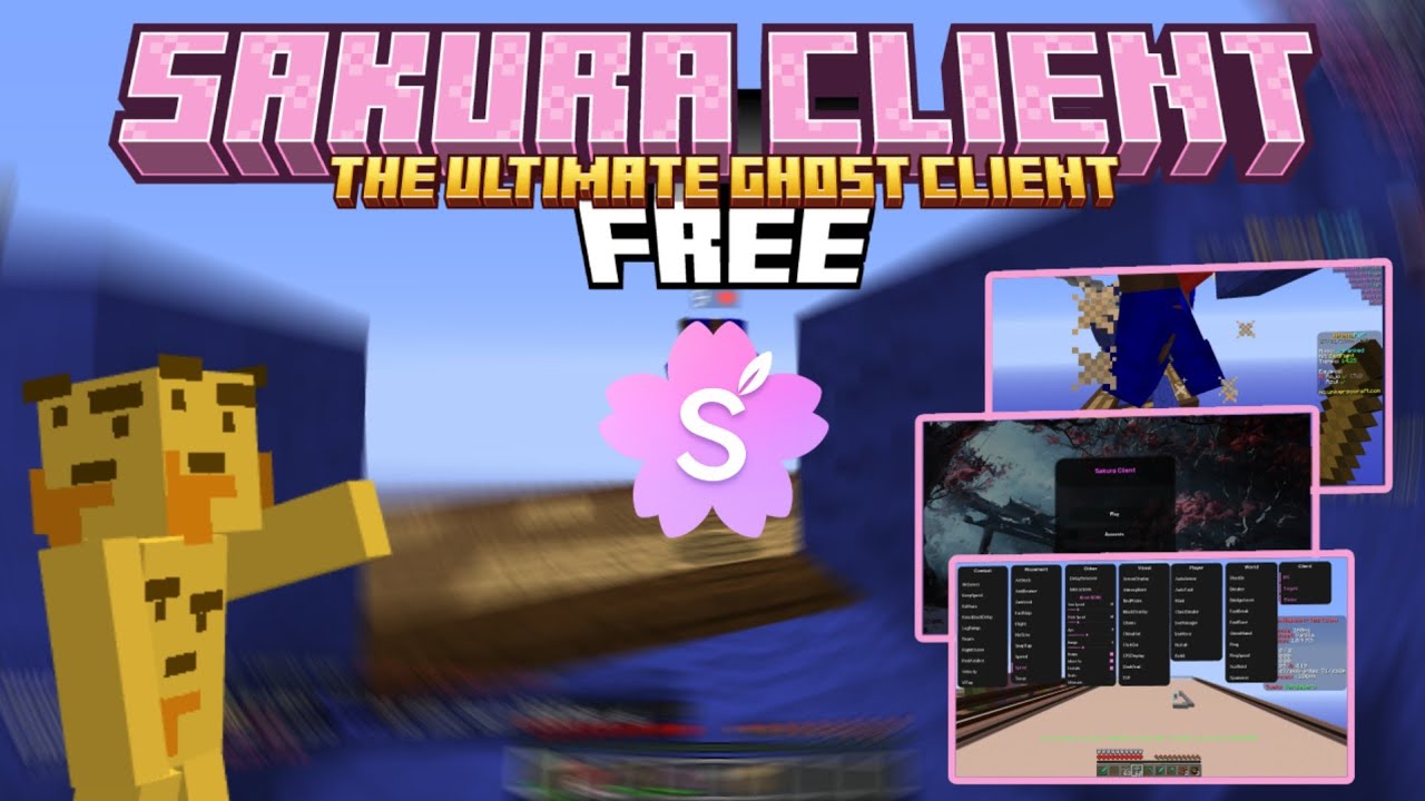 NEW Sakura Client 6.5: The best ghost client for hacking Minecraft on all servers