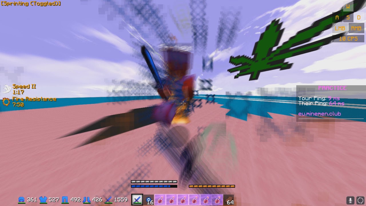 Minecraft but only QUAKE PRO (PotPvP)
