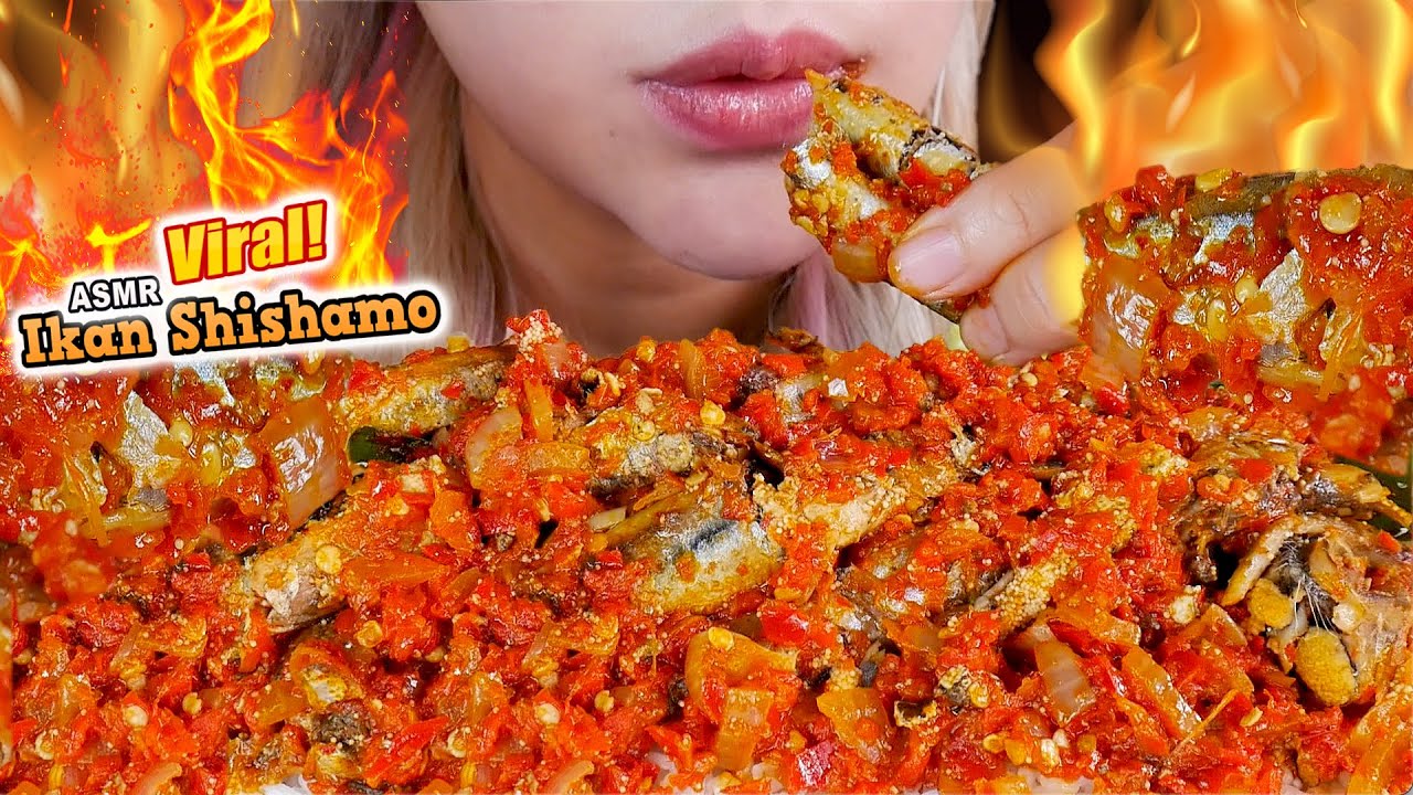 IKAN VIRAL KESUKAAN CIPUNG❗️ASMR IKAN SHISHAMO SAMBAL MERCON PEDAS💥🥵 SPICY SHISHAMO FISH