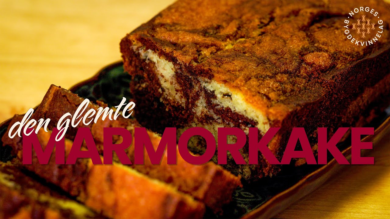 Marmorkake - formkake med vakker marmorering av sjokolade