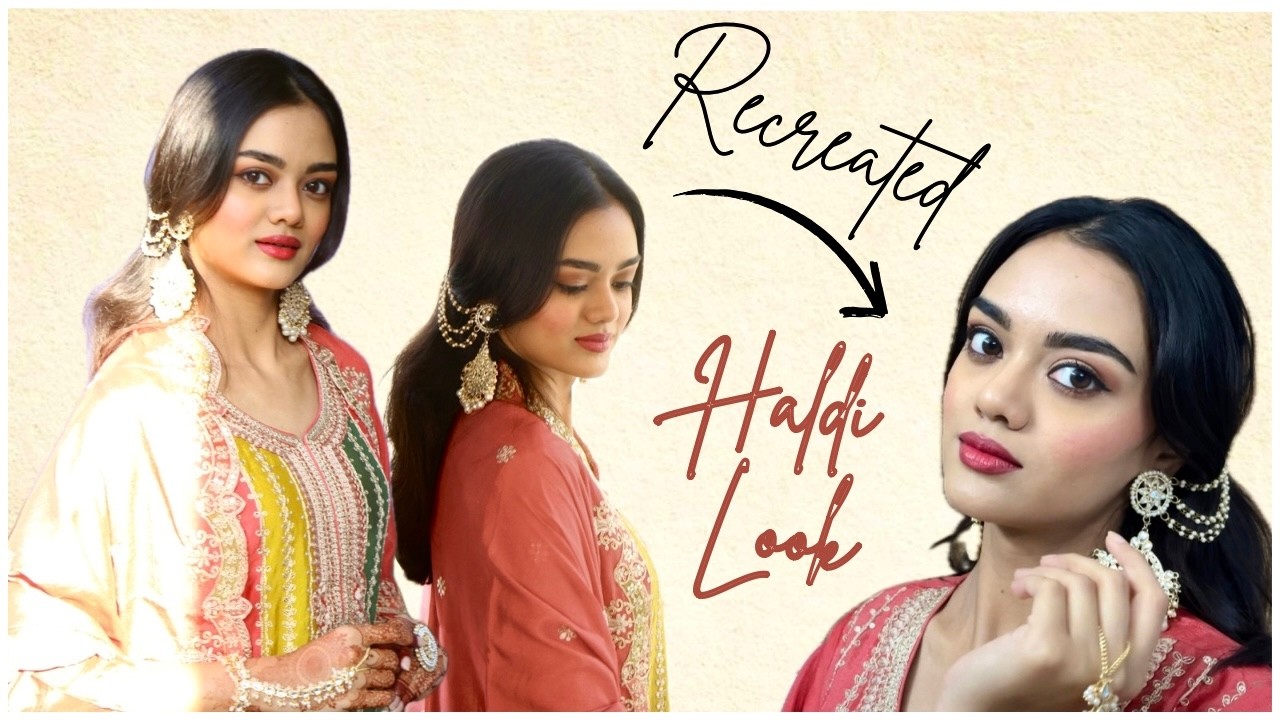 Recreating the Makeup Look I Did on My Sister’s Haldi 💛| Full Face Makeup