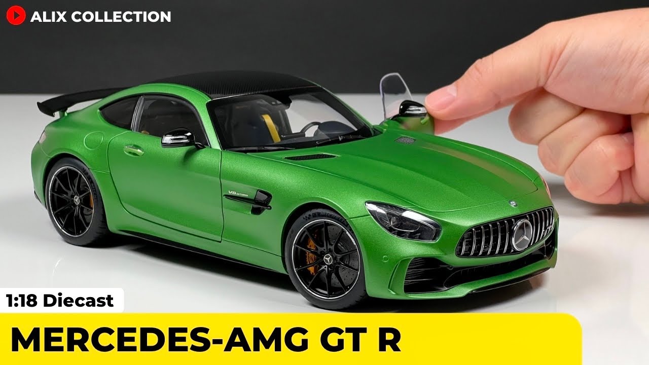 Unboxing of Mercedes-AMG GT R 1:18 Diecast Model Car by AUTOart Models (4K)