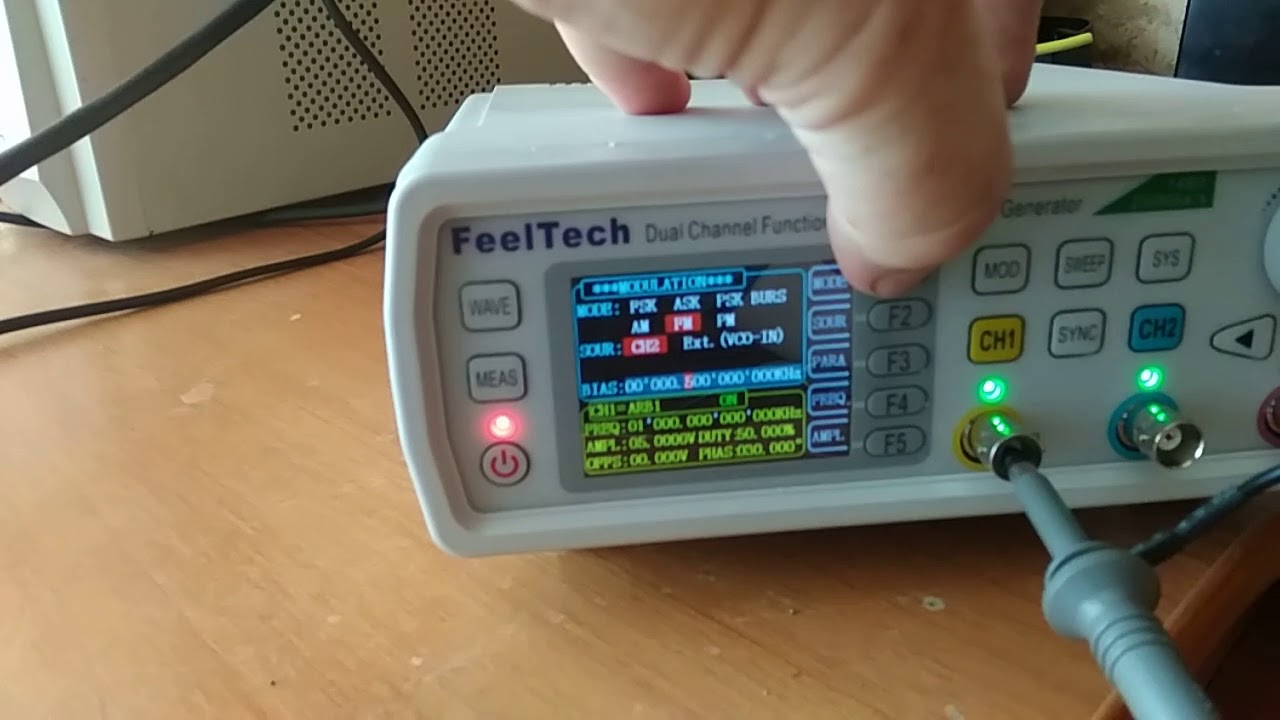 АМ и ЧМ модуляция на fy6600