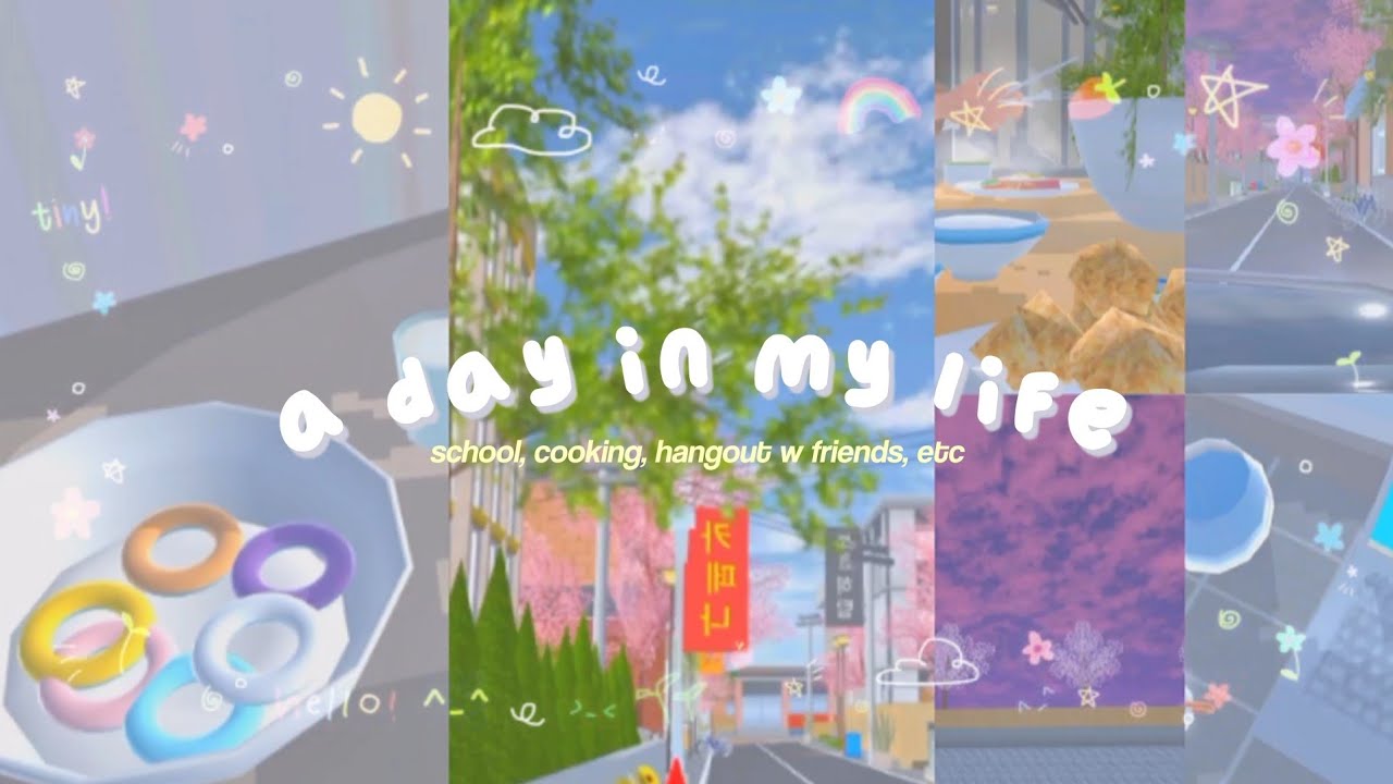 a day in my life : hangout w friends 𔓕˖ 💌🌷 // sakura school simulator