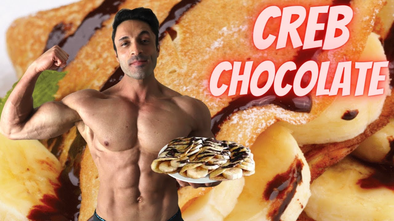 Creb Chocolate |  وصفة كريب حلو بالشوكولا الغنية بالبروتين بدون سكر مناسبة للدايت