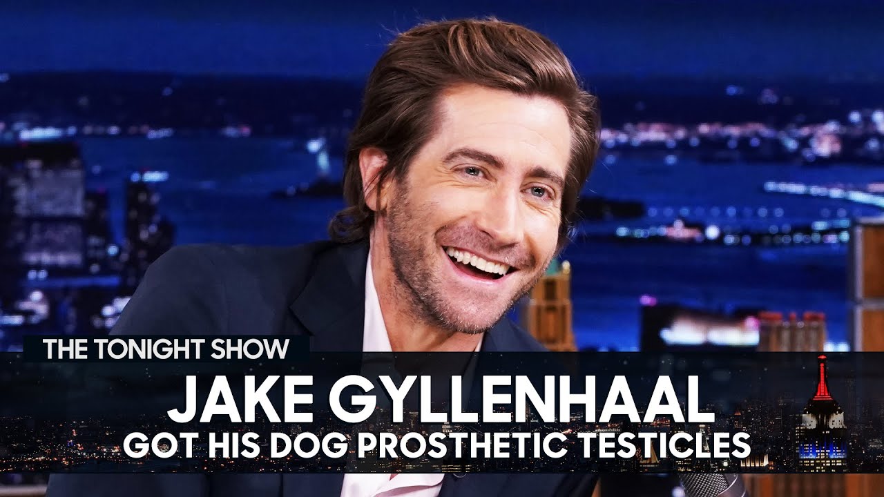 Jake Gyllenhaal's Dog Has Fake Balls | The Tonight Show Starring Jimmy Fallon