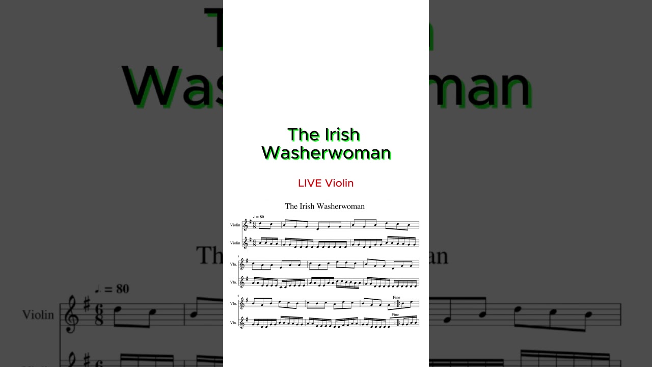 THE IRISH WASHERWOMAN 🍀 | Irish Fiddle Tune on LIVE Violin