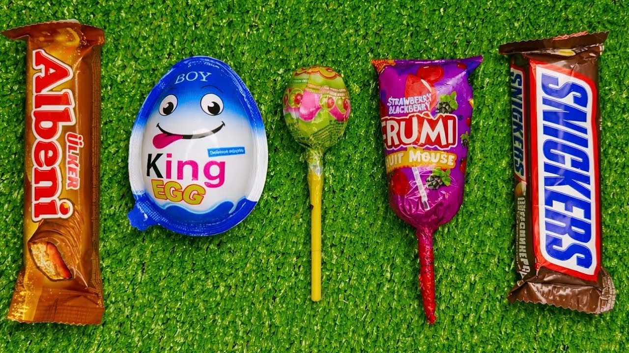 ASMR Most Popular Candys/ some lots of colorful rainbow lollipop candy / unpacking chocolate eat.