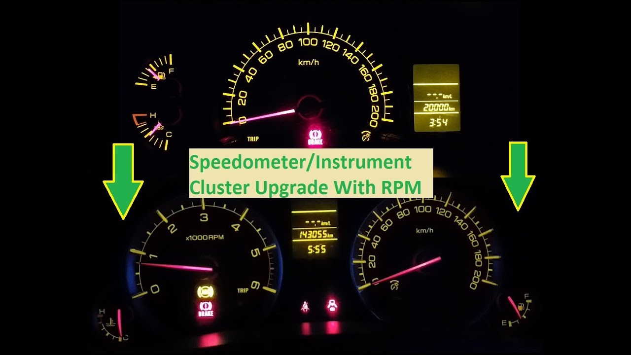 Swift Dzire Instrument Cluster Uprage (With RPM meter)