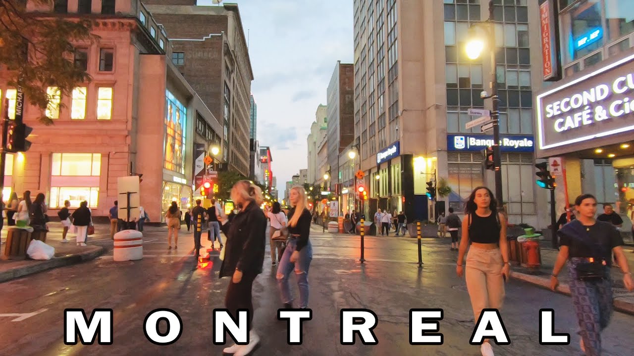 Montreal Walk from Centre Bell to Dorchester Square - City Walk Tour 2021