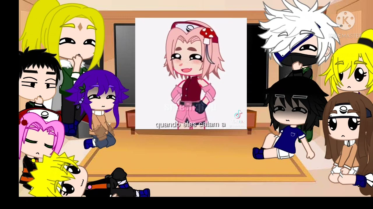 Sala do Naruto reagindo a memes da Sakura (1/?) // Narusaku AU irmãos//