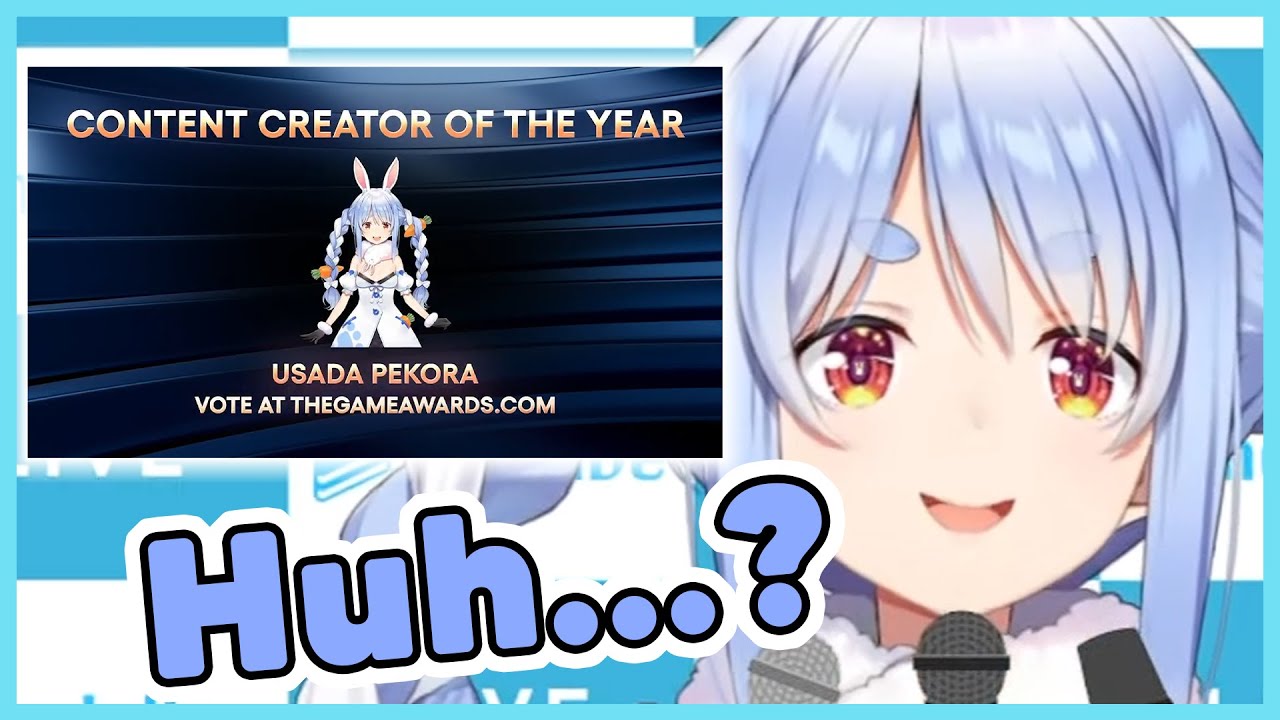 Pekora 𝐇𝐀𝐃 𝐍𝐎 𝐈𝐃𝐄𝐀 she was nominated for Content Creator of the Year until she checked Twitter...