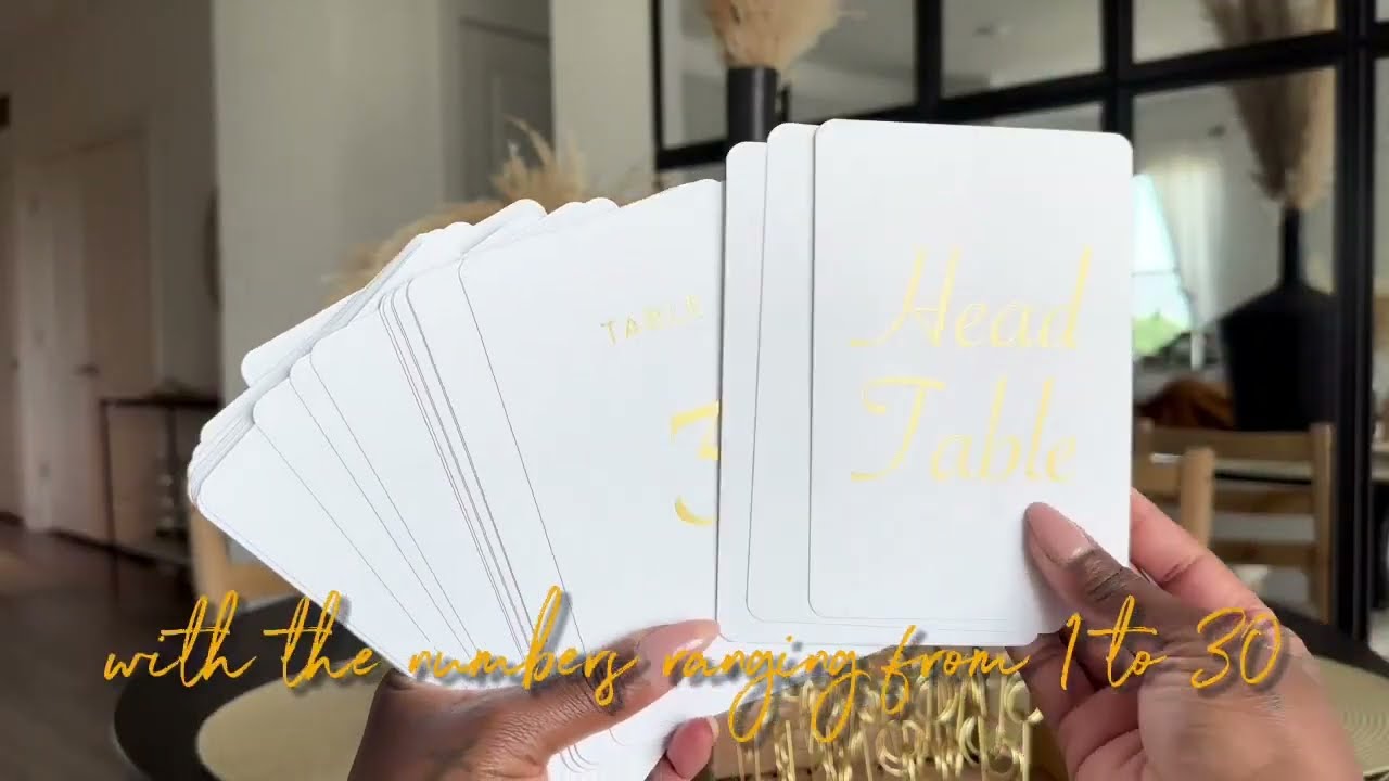 Table Number Cards for Special Events and more!