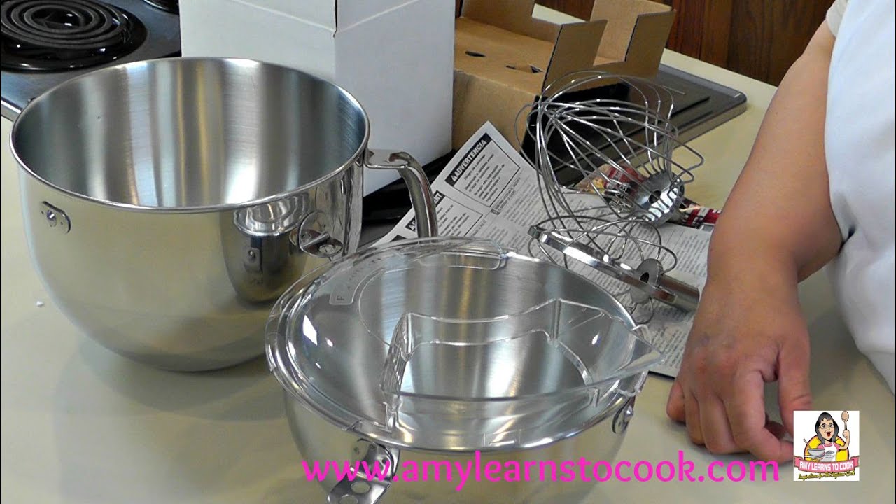 Распаковка аксессуаров для стационарного миксера KitchenAid: венчик и чаша Combi-Whip, венчик из ...