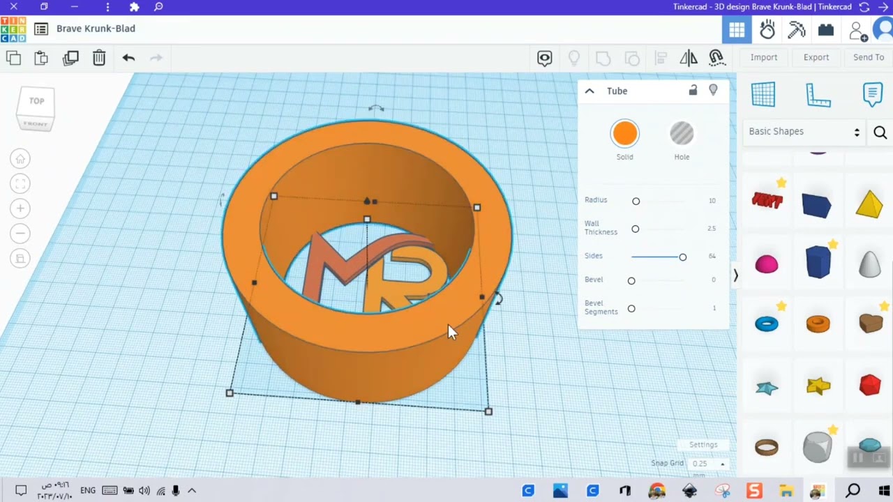 تحويل صورة إلى svg وتصميمها في Tinkercad وطباعتها 3dprinter #anycubic