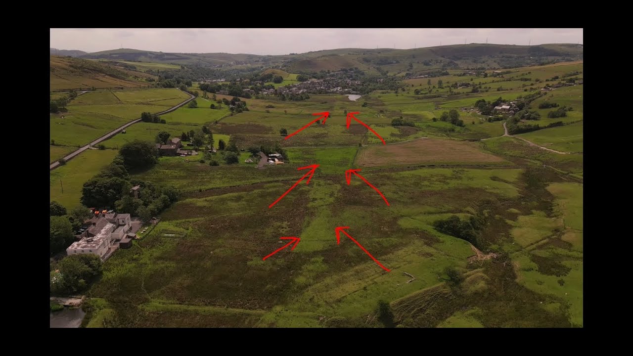 Ghostly remnants of the old Roman Road leading to Castleshaw Fort.