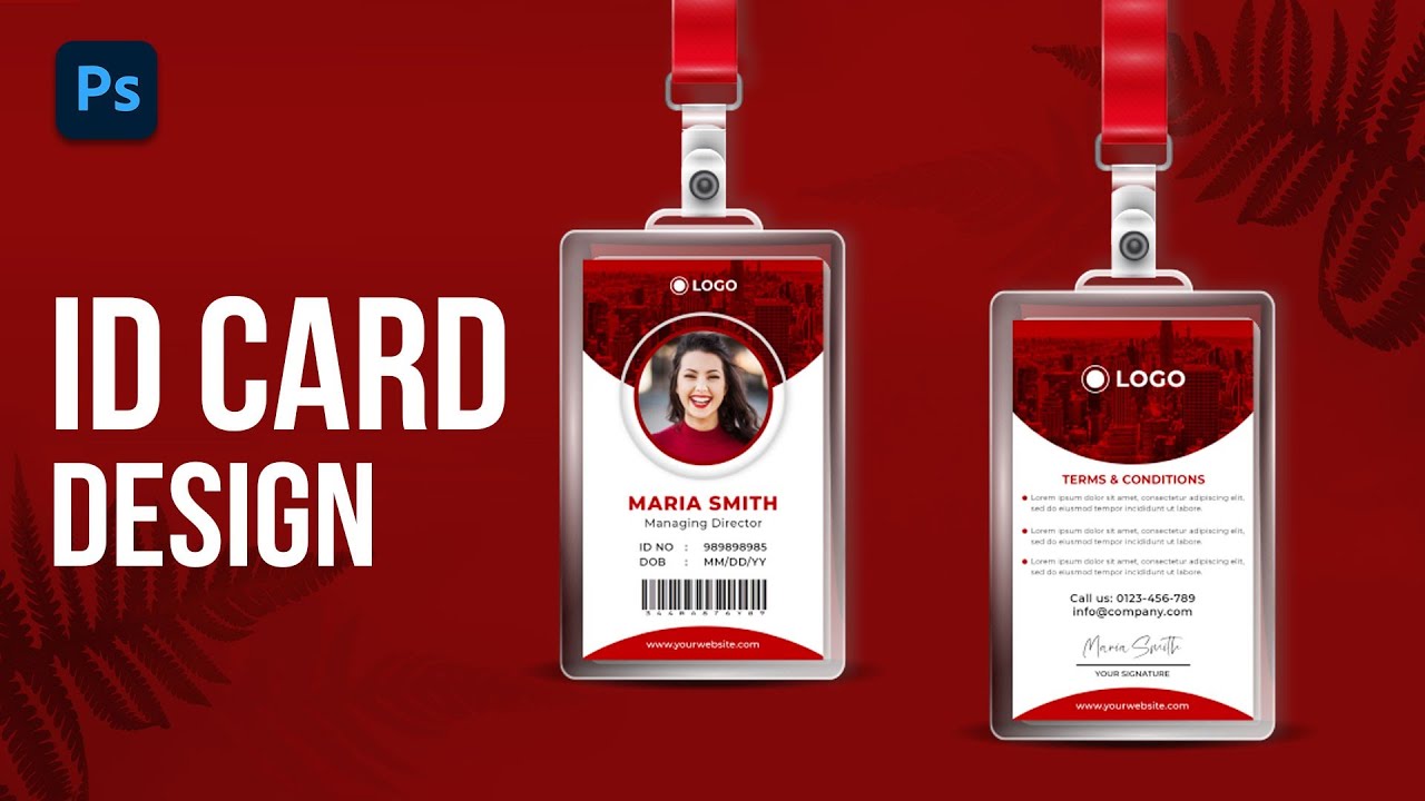 ID Card Design in Photoshop | How to Create Company ID Card Photoshop 2022