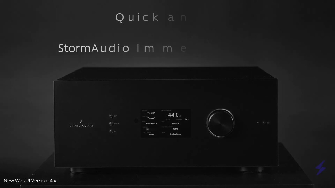 StormAudio - Intro of the Web User Interface (WebUI) using firmware 4.0