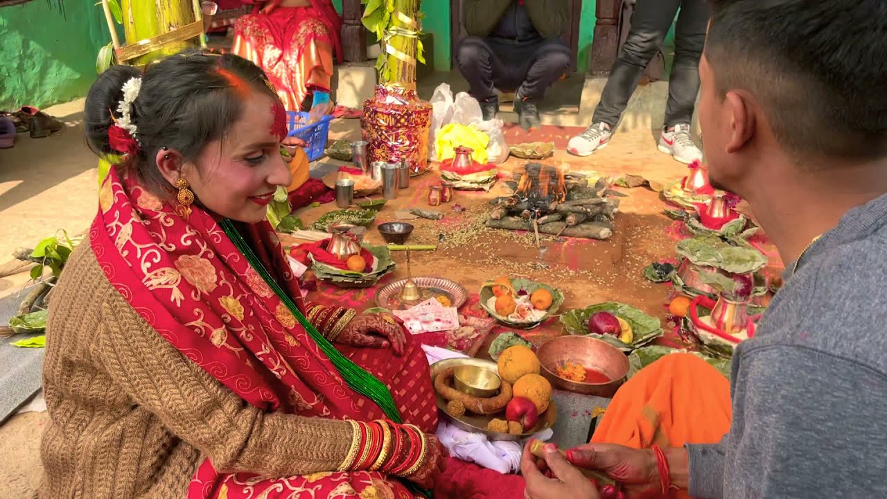 Nepali couple post wedding ceremony!! Nepali wedding !! Hindu tradition !!